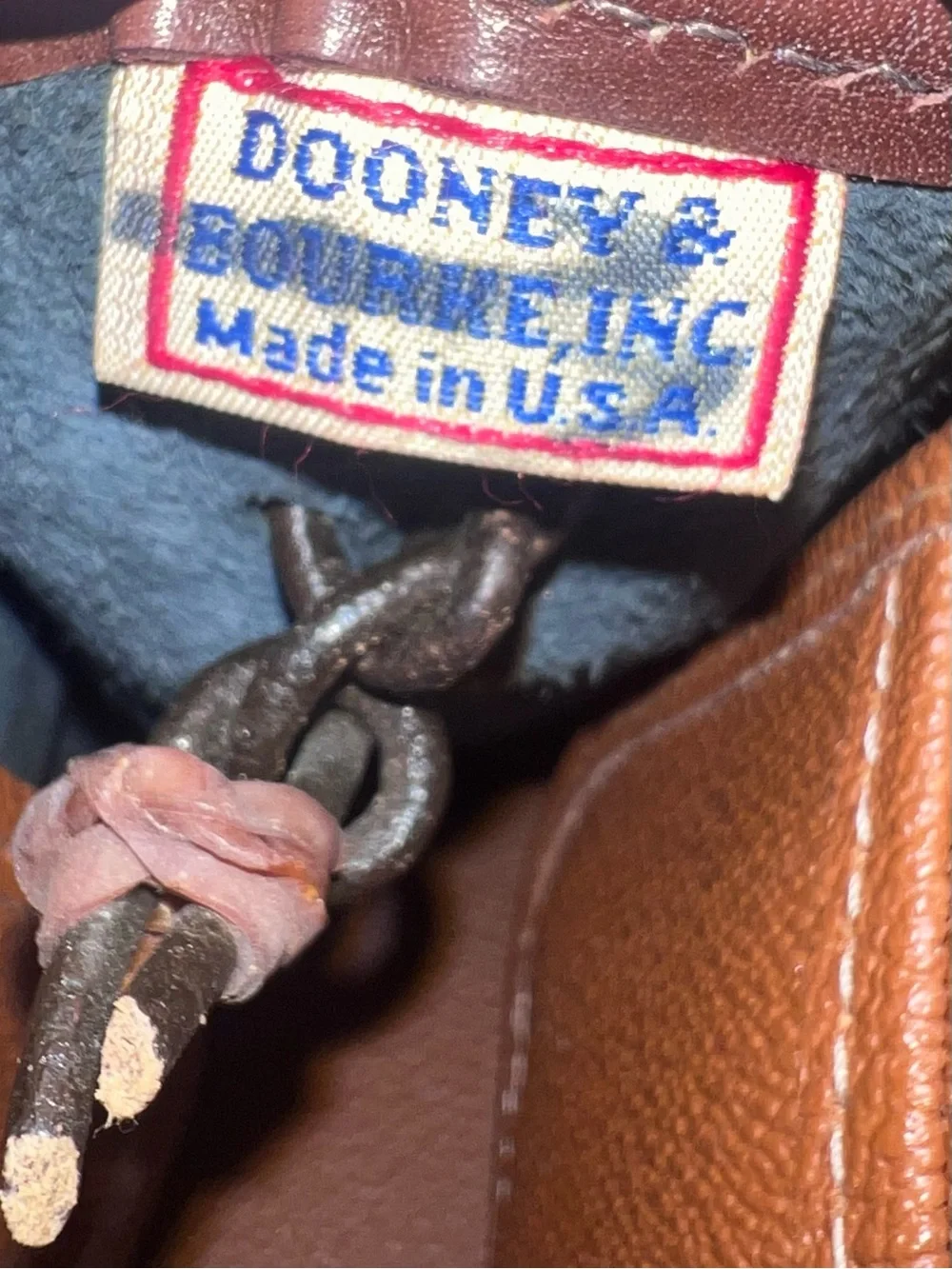 Vintage Dooney & Bourke AWL Leather Zip Satchel | USA Made #A6886594